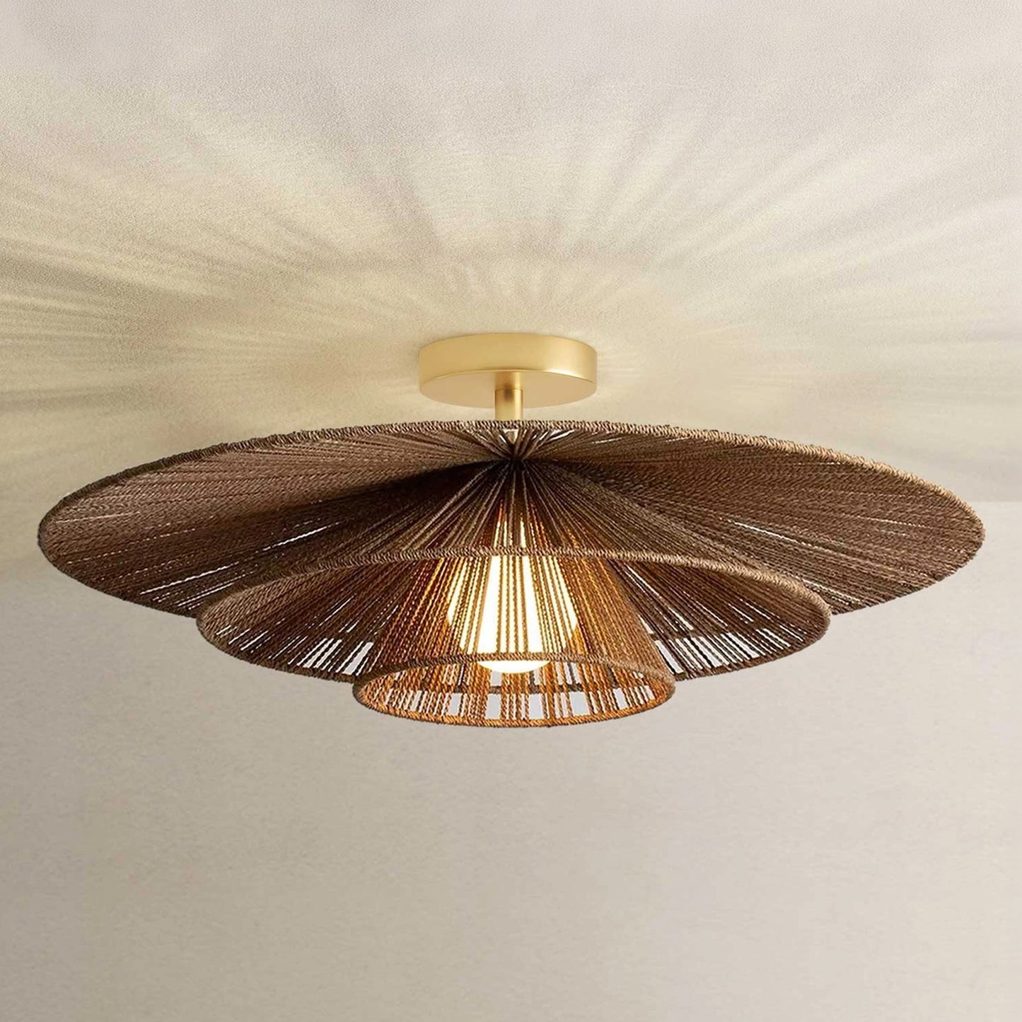 Ashley Jute Rattan Flushmount