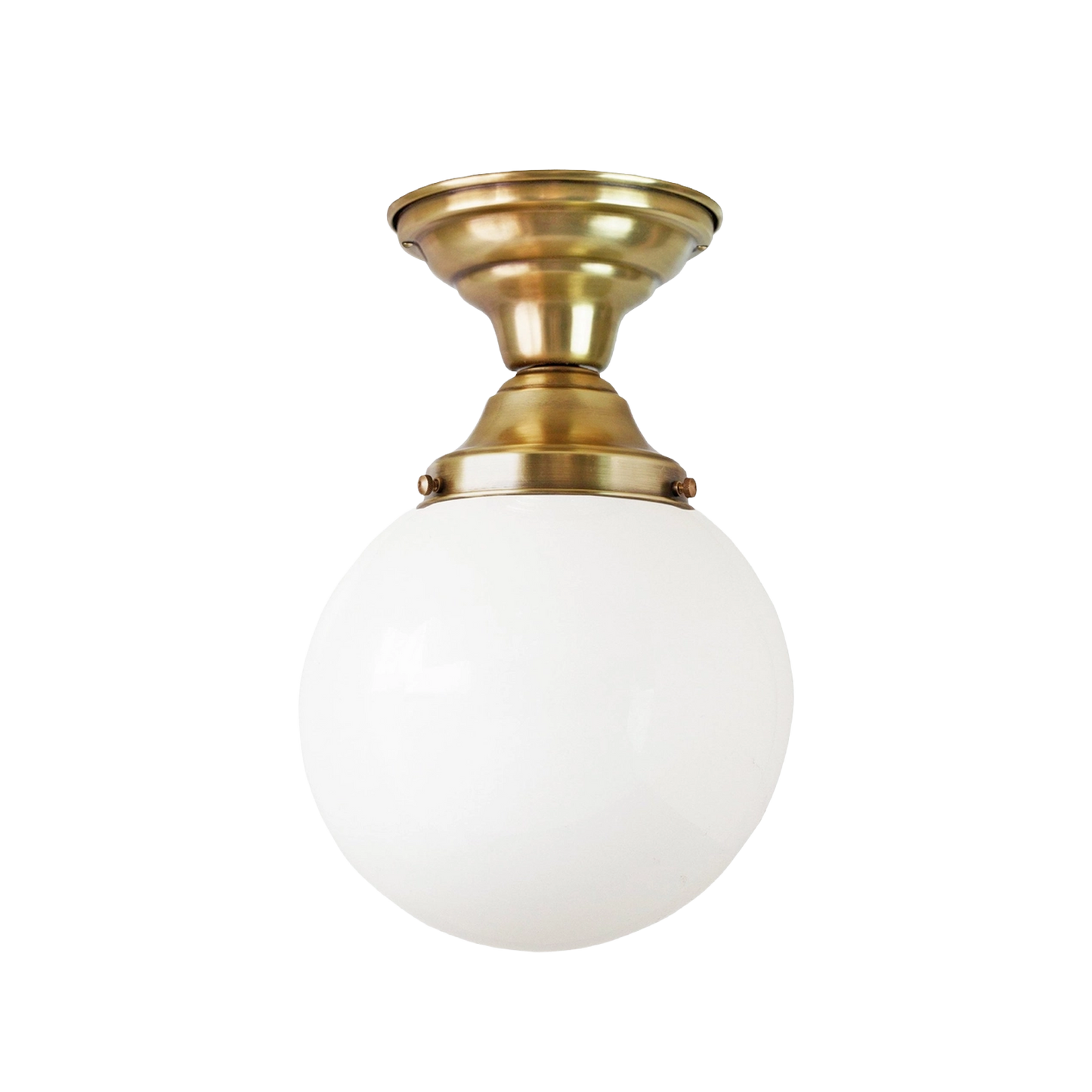 Claire Globe Flushmount Aged Brass