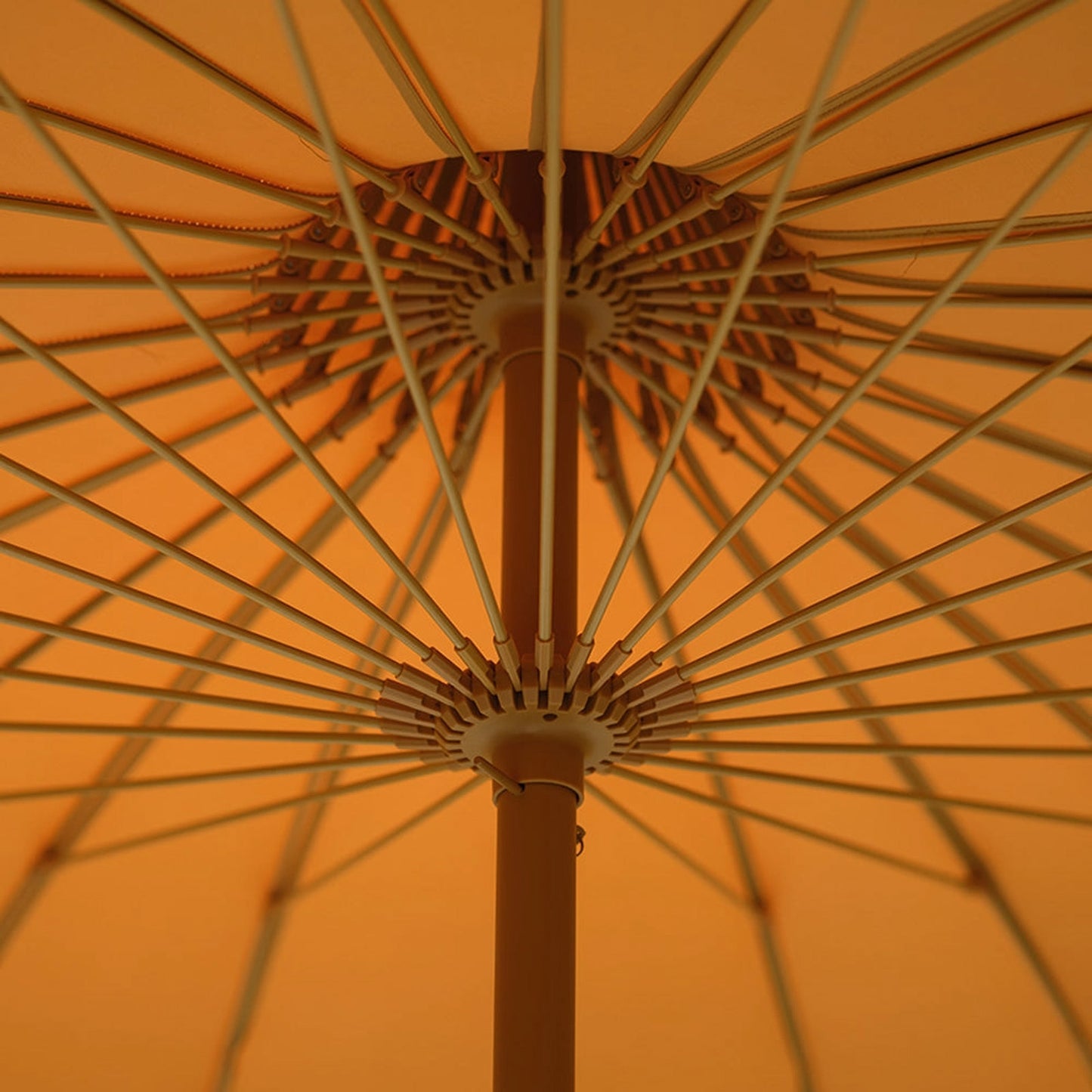 Garden Umbrella with Fringe - Mustard inside