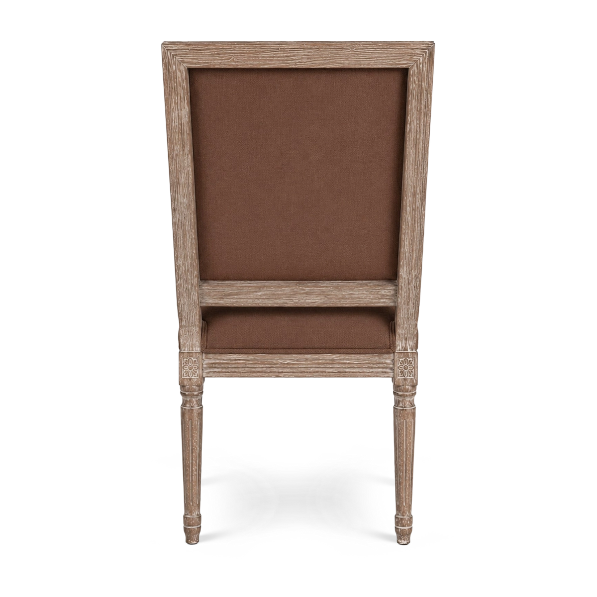Henry Coco Linen Arm Chair back solid oak