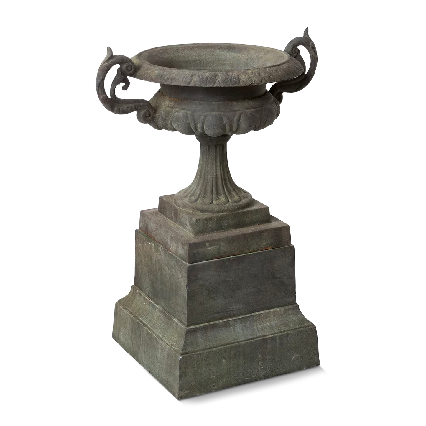 Iron Urn on Plinth side