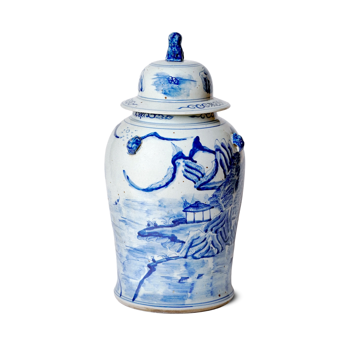Jingdezhen Porcelain Blue & Green Ginger Jar