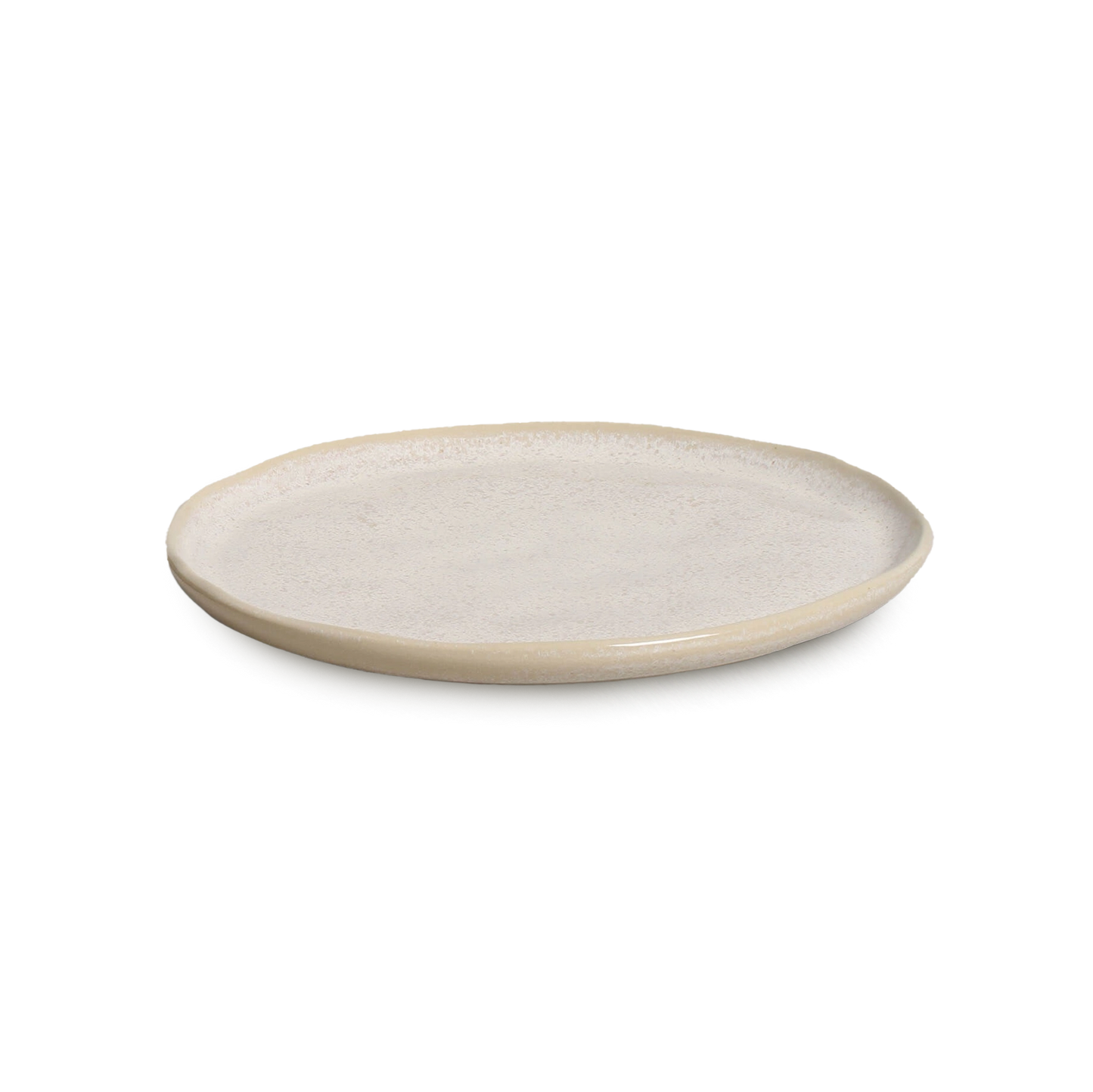 Organic Dessert Plate Ecru side