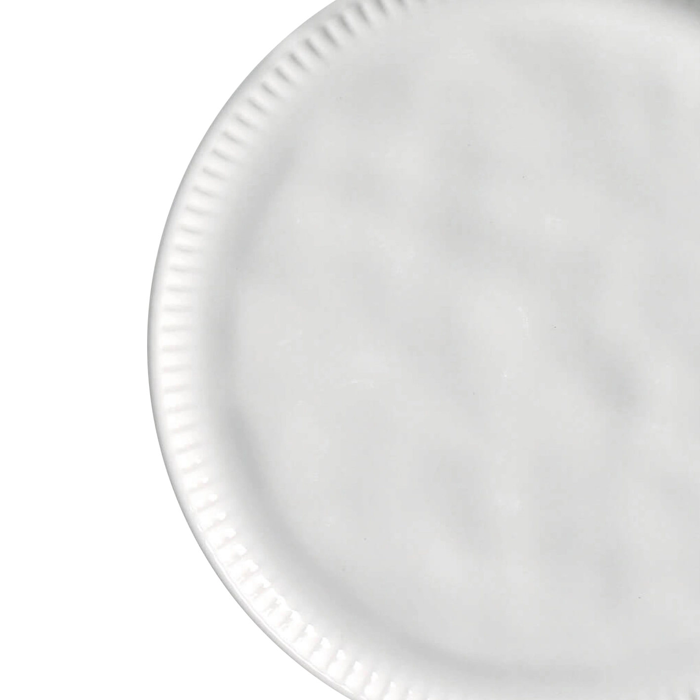 Organic Dessert Plate Radial White detail