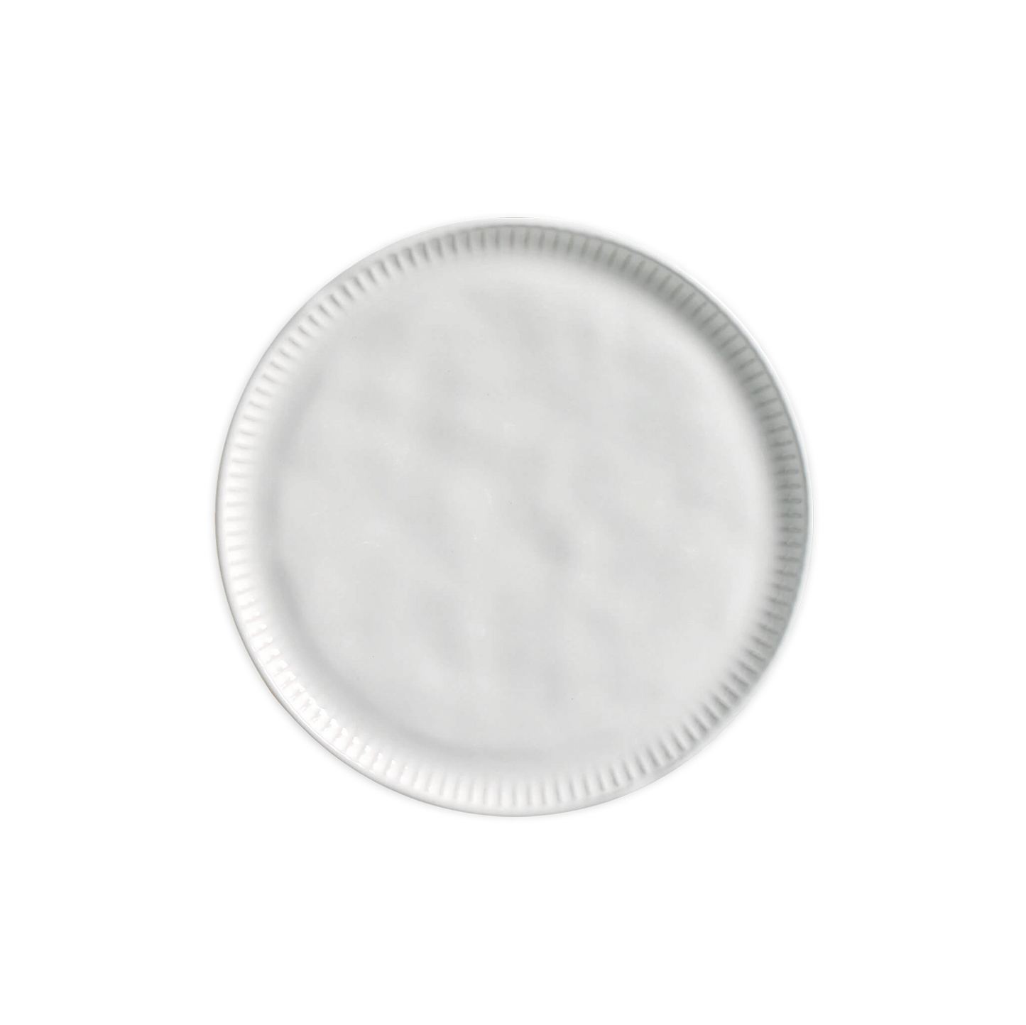 Organic Dessert Plate Radial White