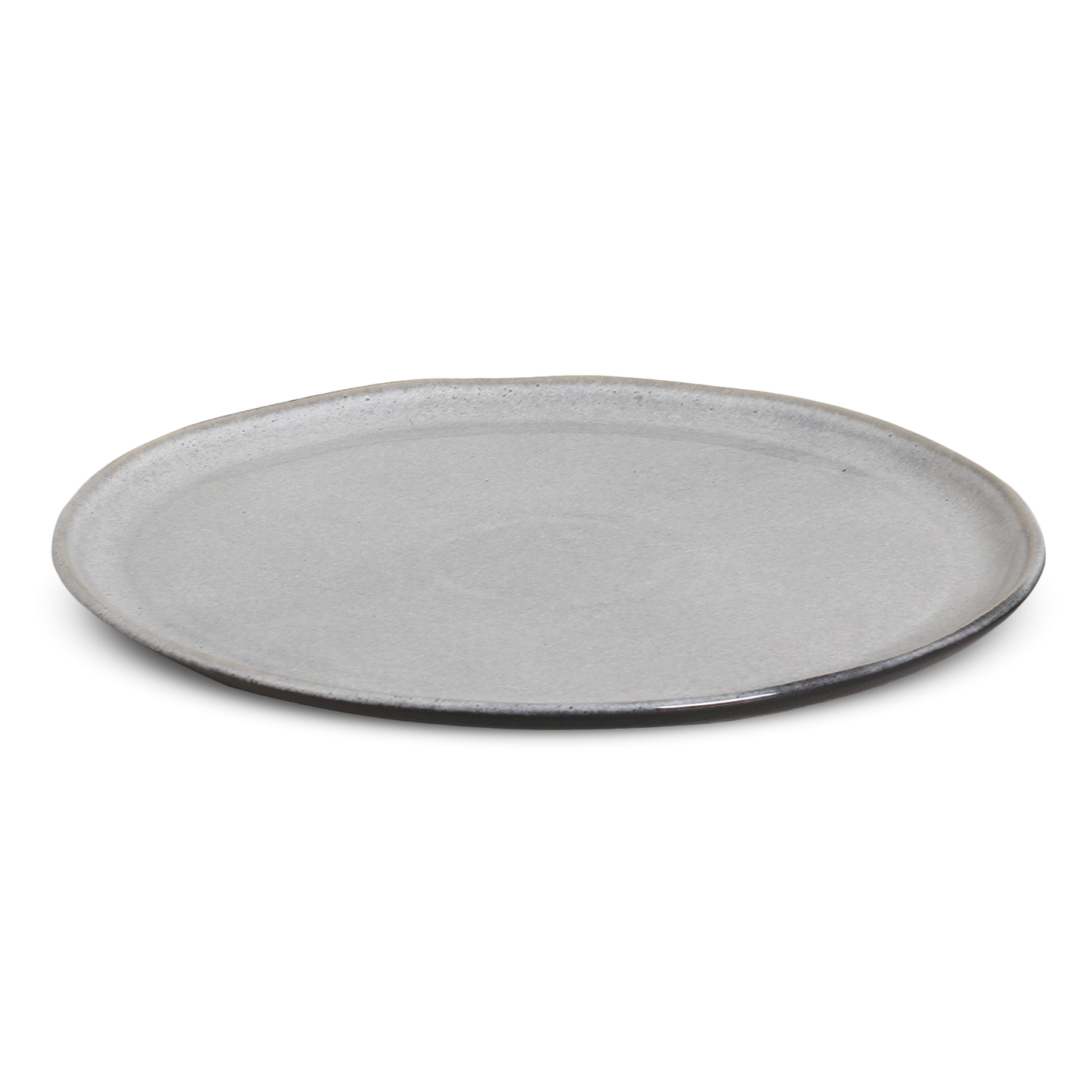 Organic Dinner Plate White Pepper stoneware single plate