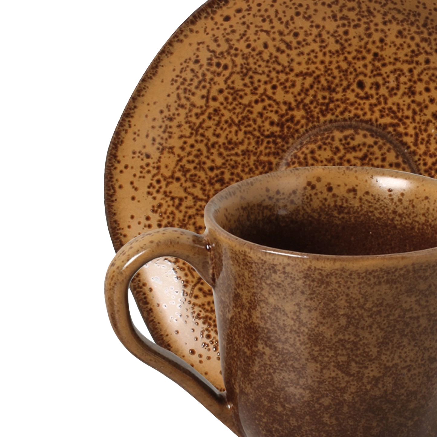Organic Espresso Cup + Saucer Set of 4 detail