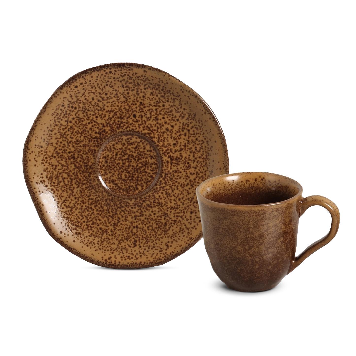 Organic Espresso Cup + Saucer Set of 4