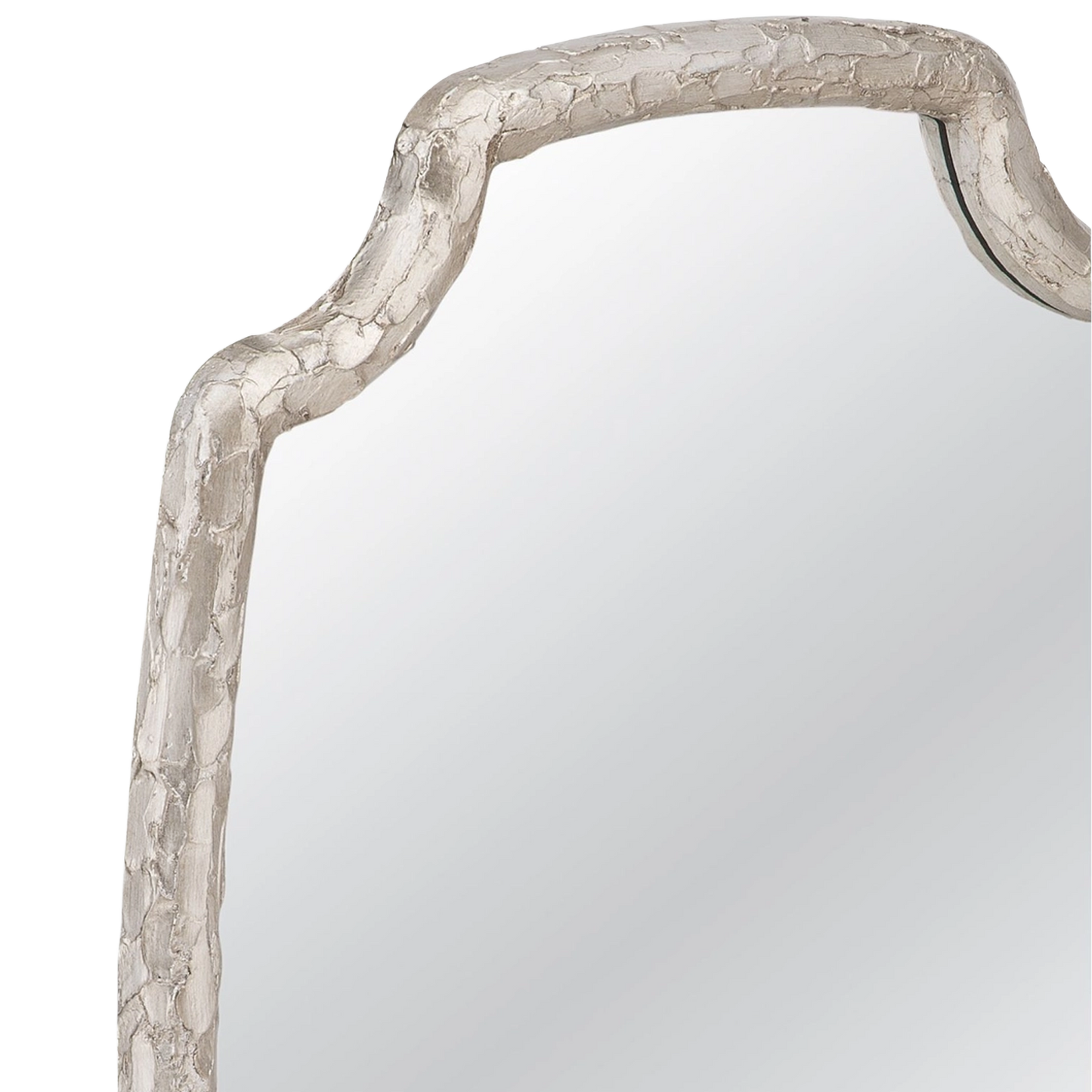 Silver Leaf Stone Mirror detail