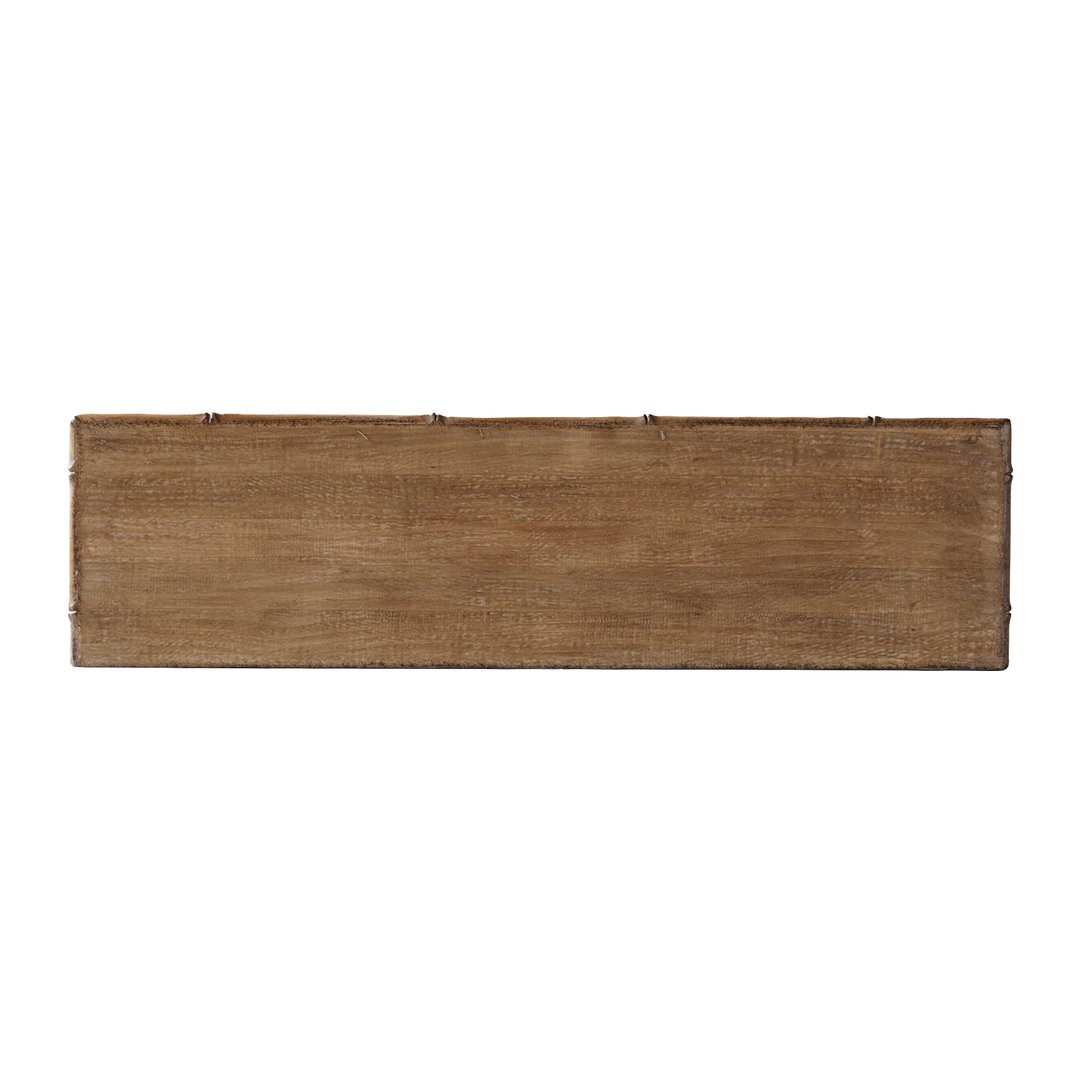 Allison Faux Bamboo Console Top solid wood