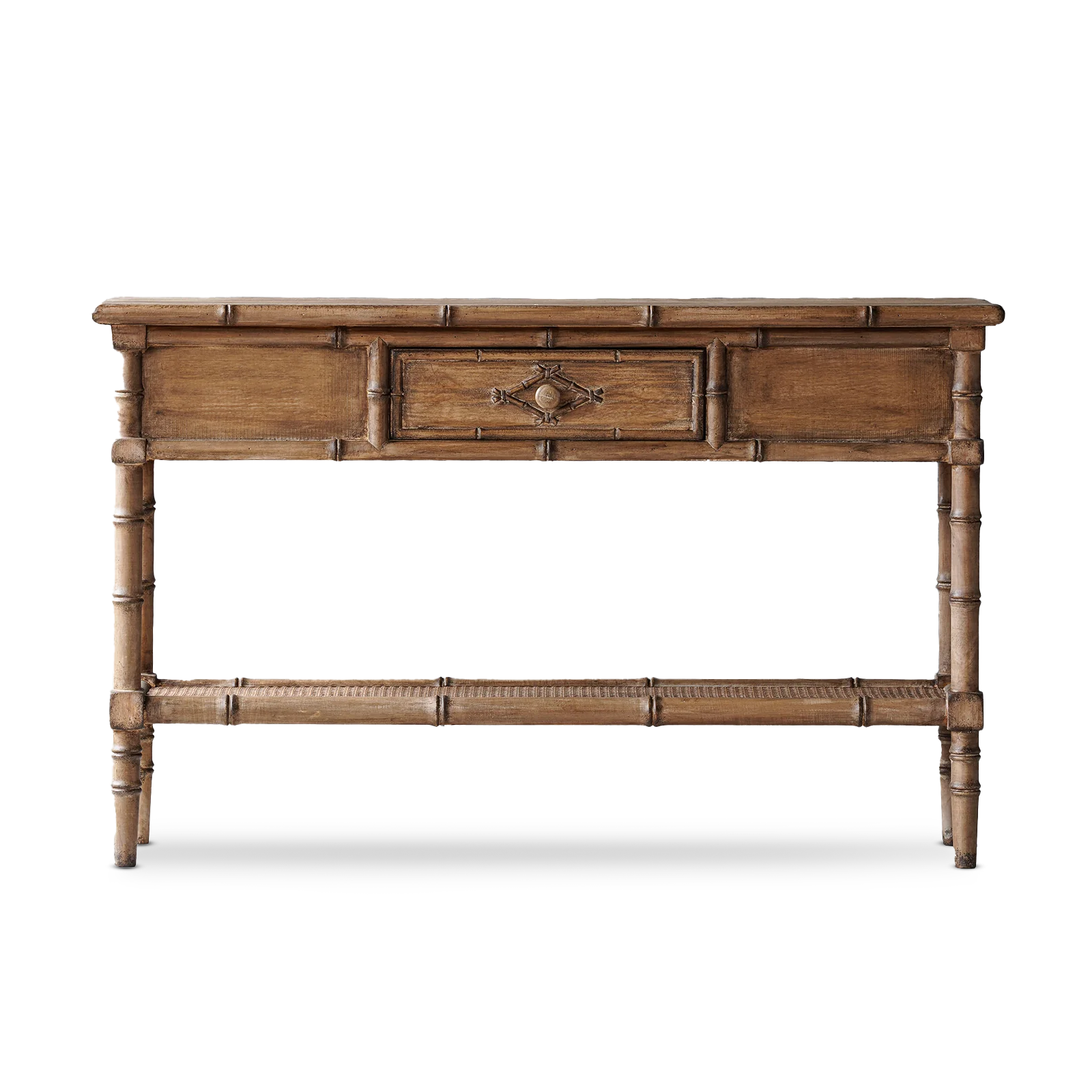 Allison Faux Bamboo Console with drawer