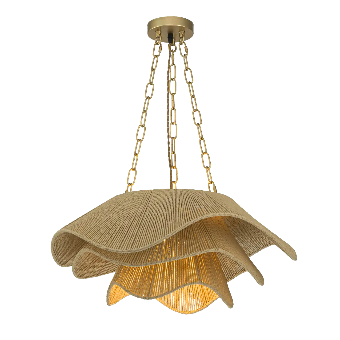 Amy Handwoven Three Tiered Chandelier