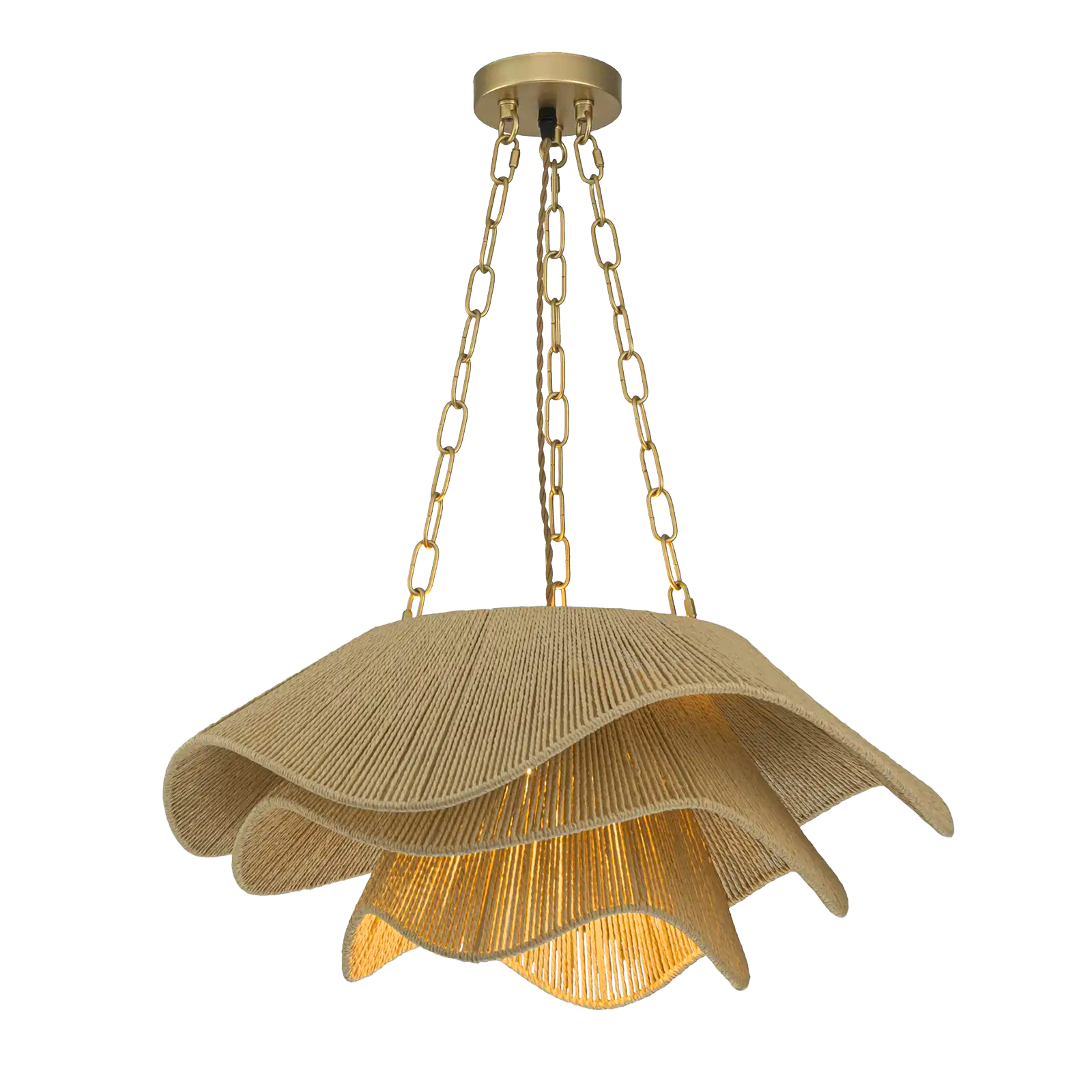 Amy Handwoven Three Tiered Chandelier