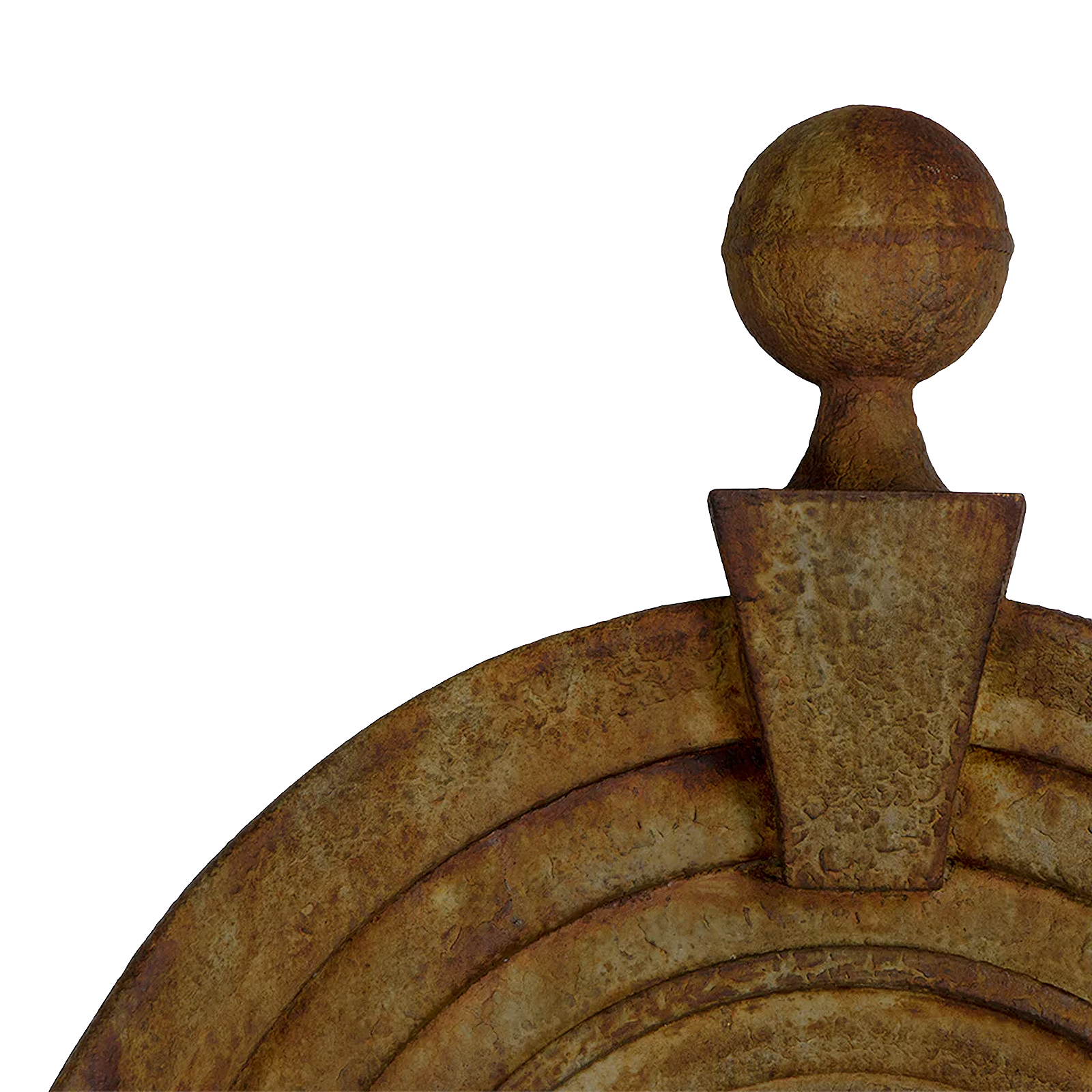 Antiqued Arched Iron Mirror finial