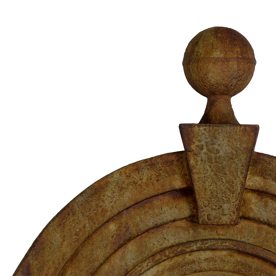Antiqued Arched Iron Mirror finial