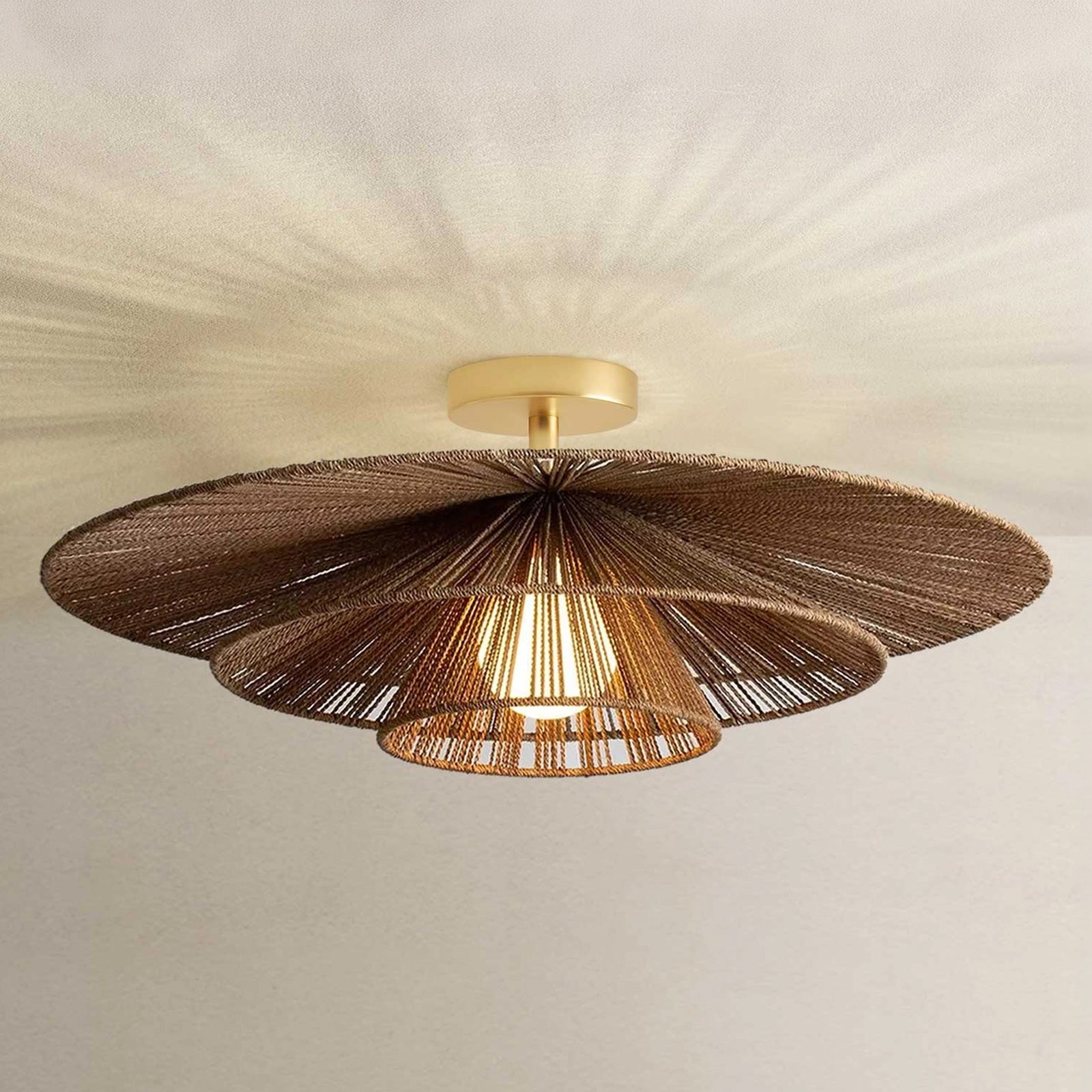 Ashley Jute Rattan Flushmount