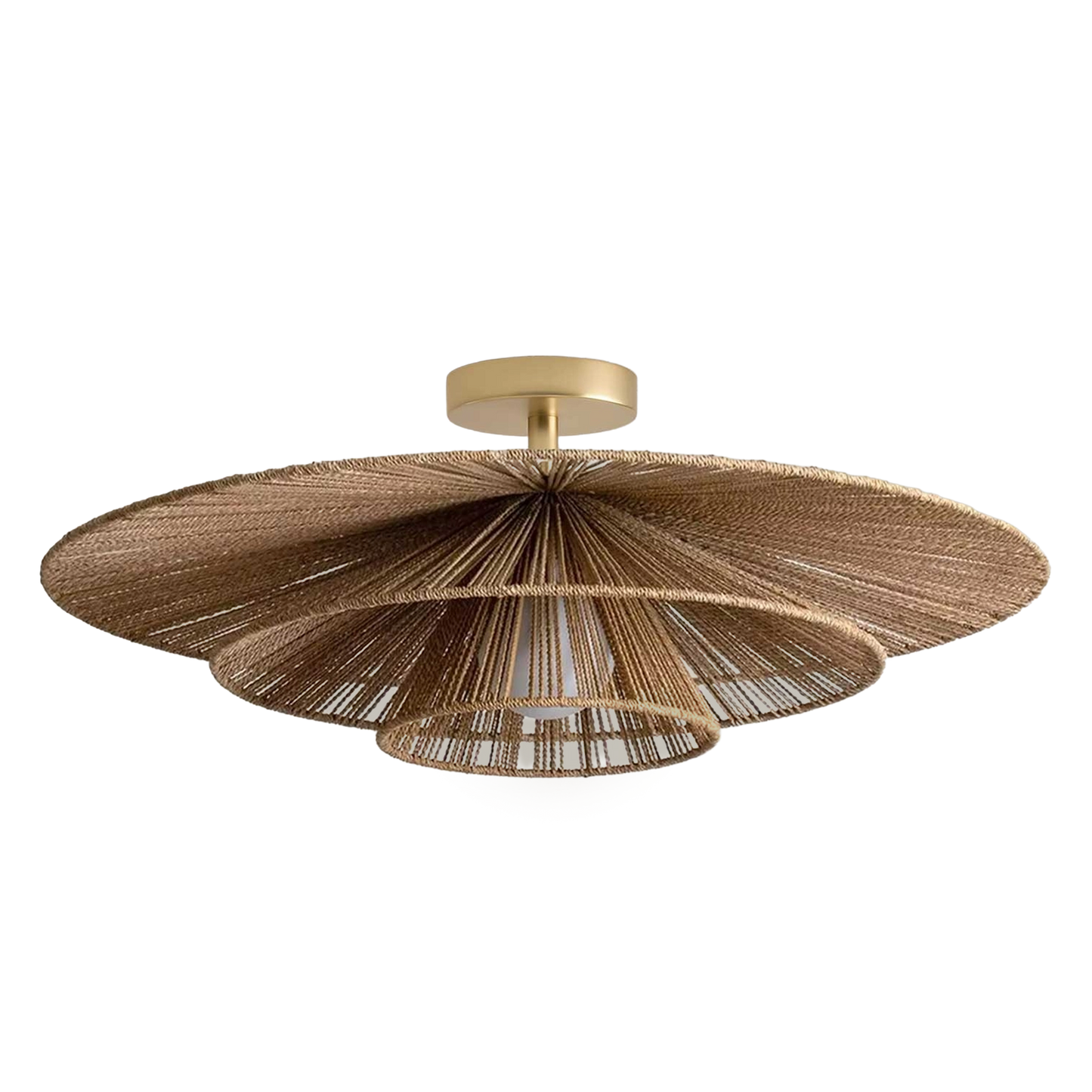 Ashley Jute Rattan Flushmount