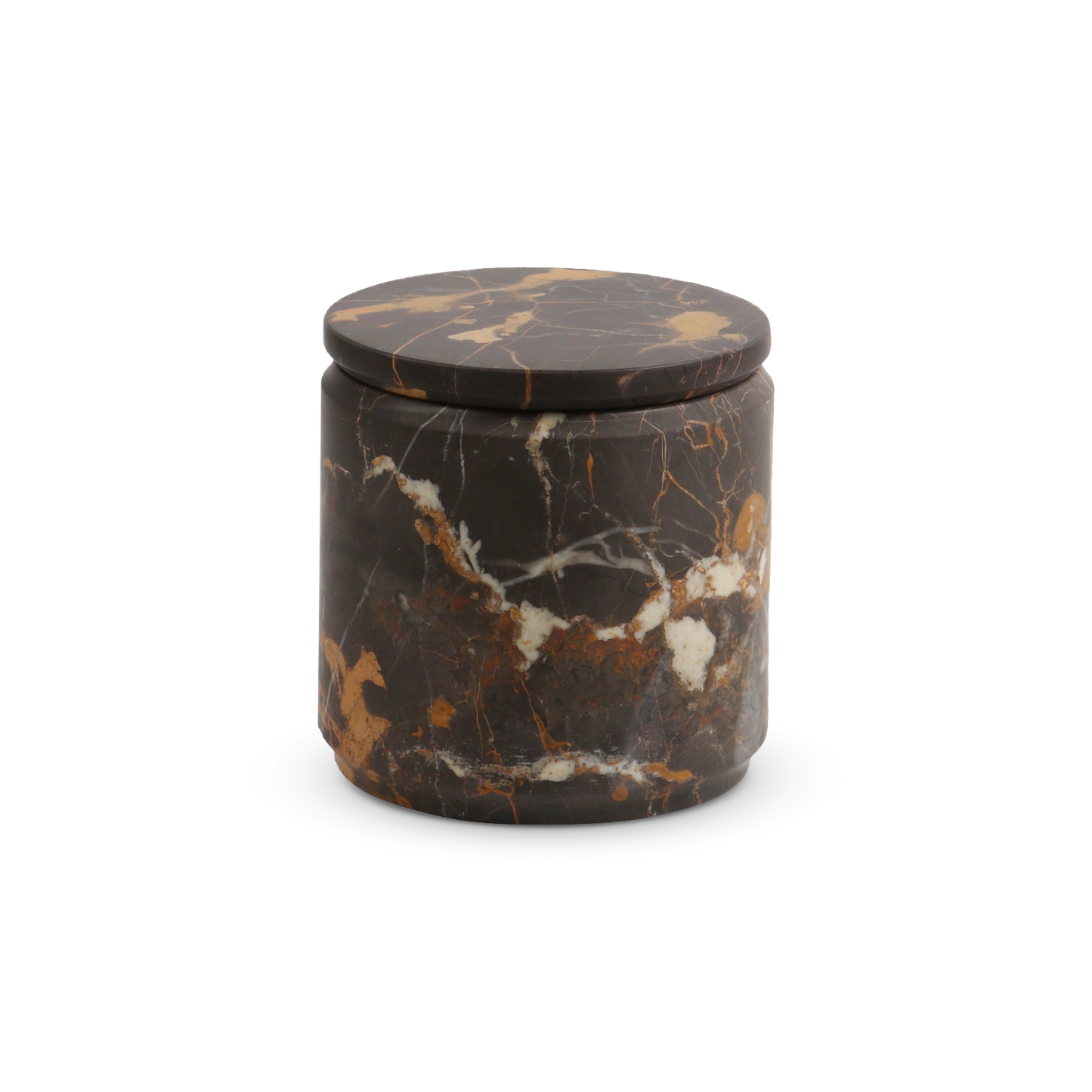 Black and Gold Marble Jar