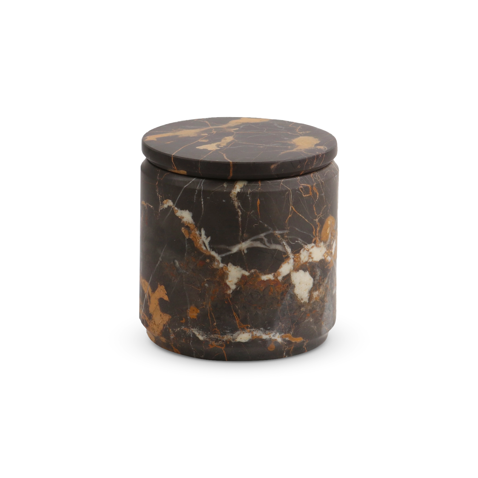 Black and Gold Marble Jar