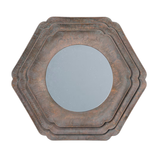 Bronze Hex Mirror 