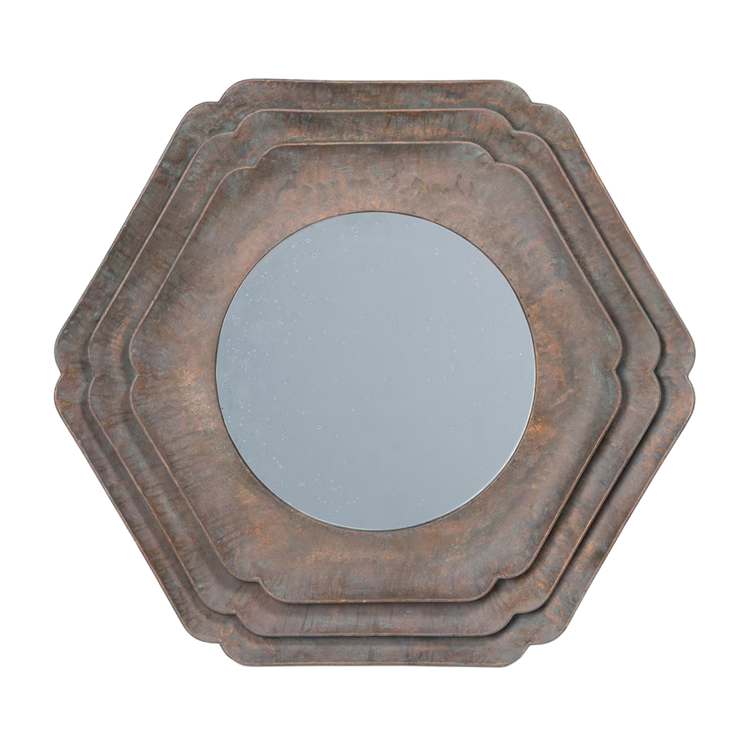 Bronze Hex Mirror 