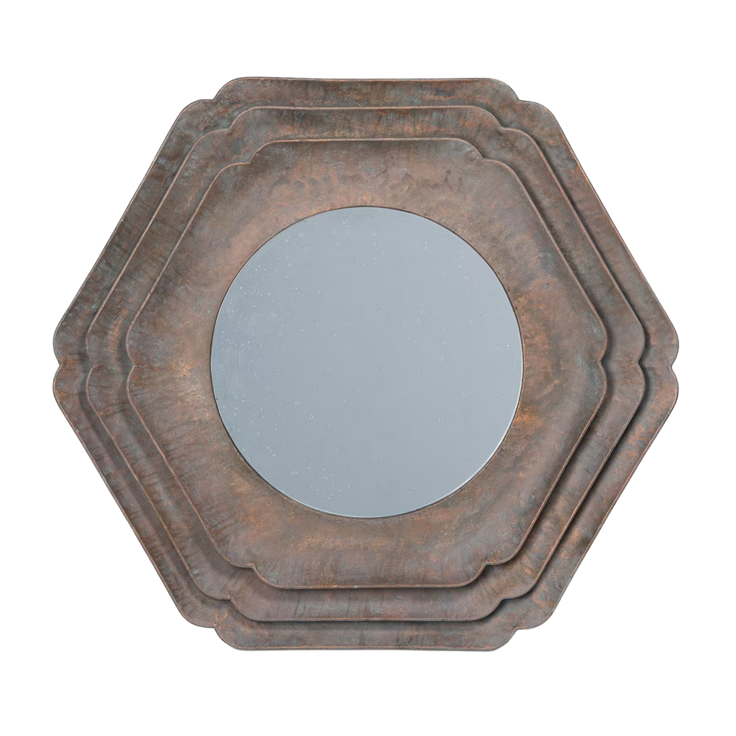 Bronze Hex Mirror 