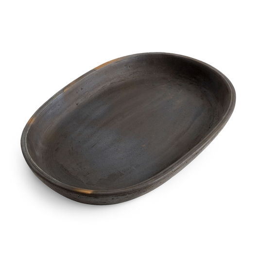 Oval Brown Terracotta Tray