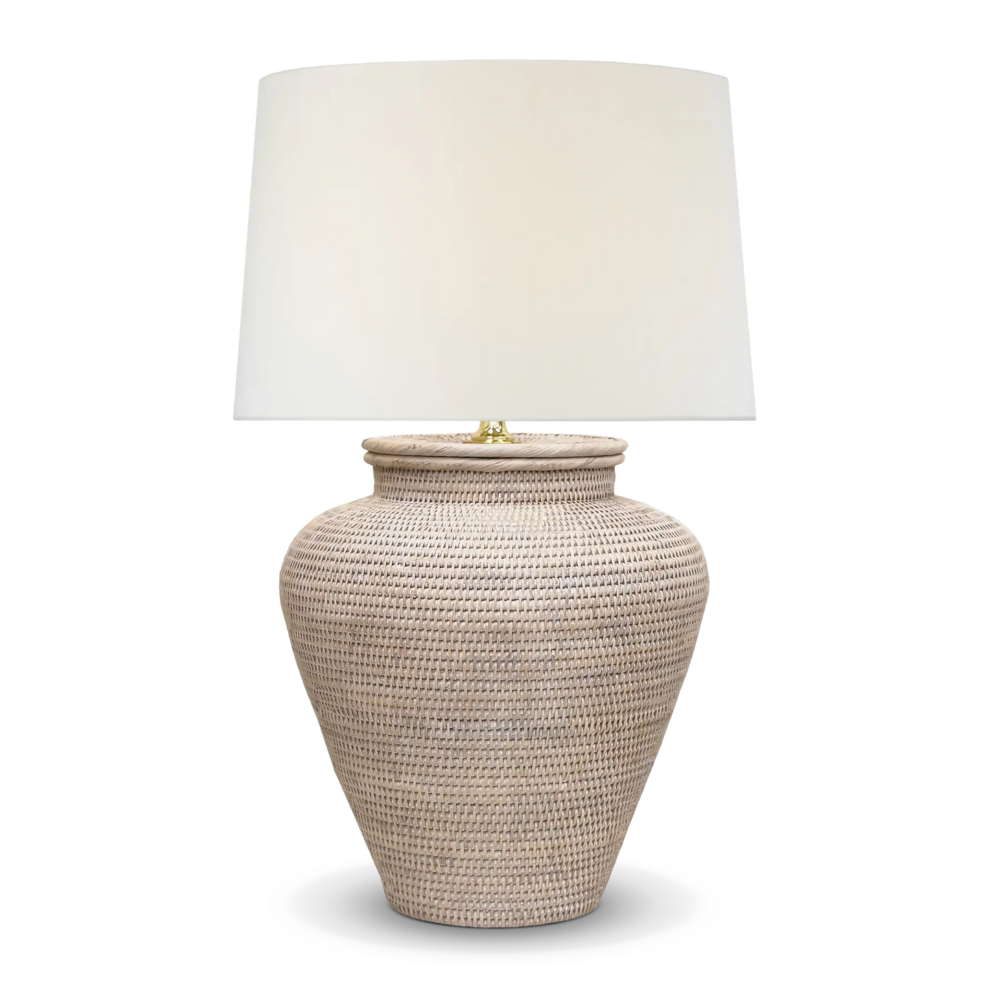 Cape Large Whitewashed Rattan Table Lamp
