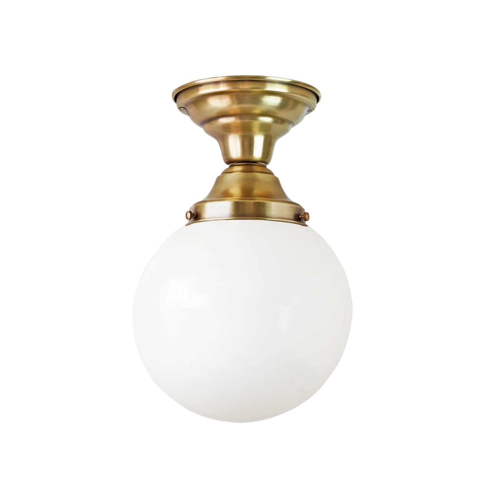 Claire Globe Flushmount Aged Brass