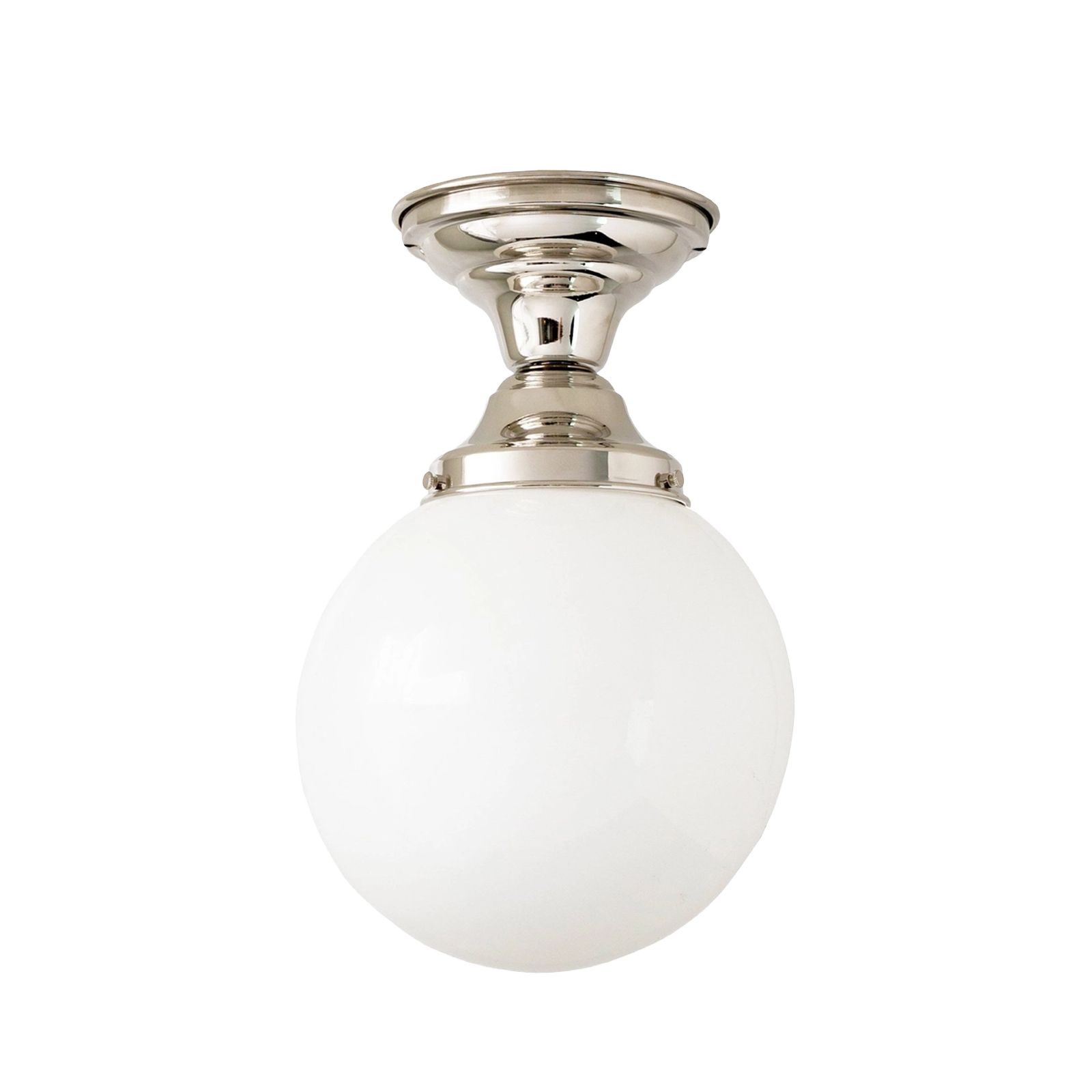 Claire Globe Flushmount Polished Nickel