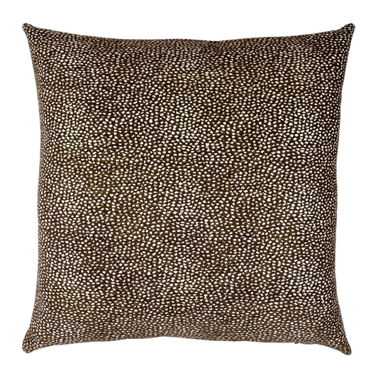 Colleen Dark Animal Print Pillow dark brown
