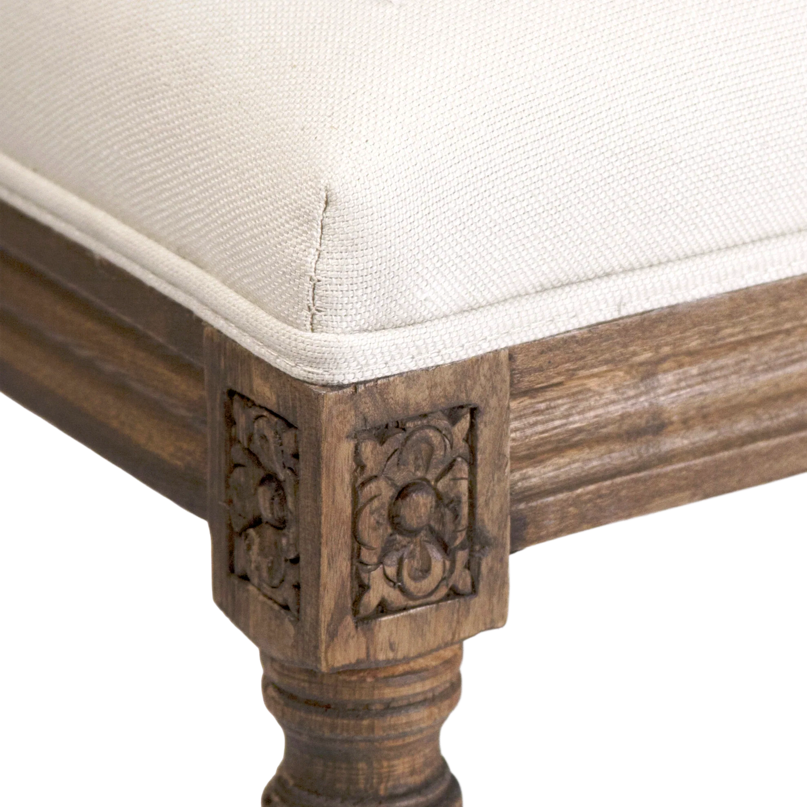 Conner Linen Bench corner 