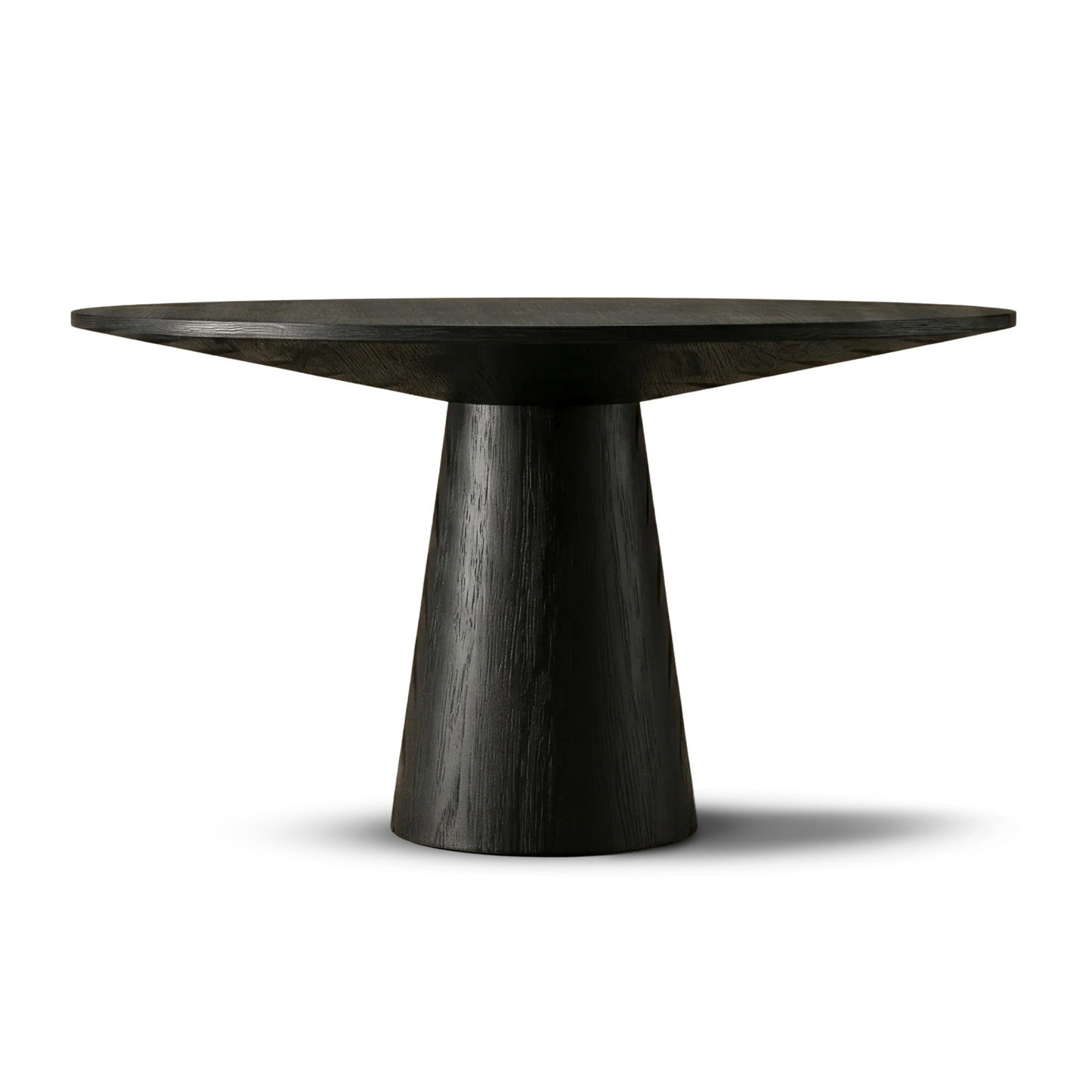 Curtis Round Dining Table black wood 59"