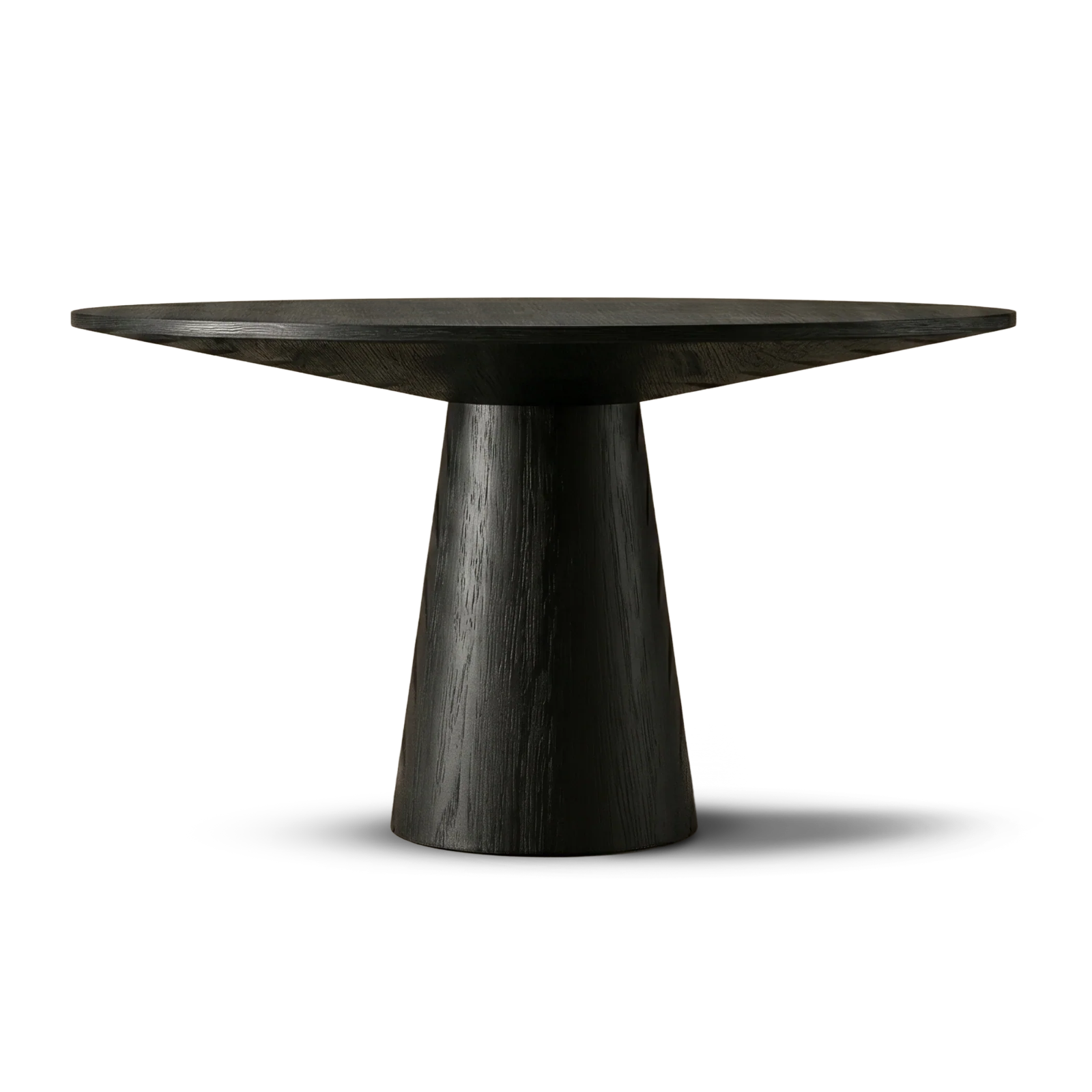 Curtis Round Dining Table black wood 59"