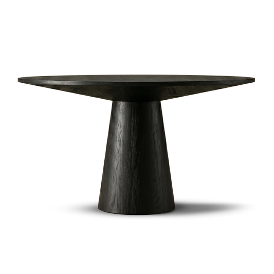 Curtis Round Dining Table black wood 59"