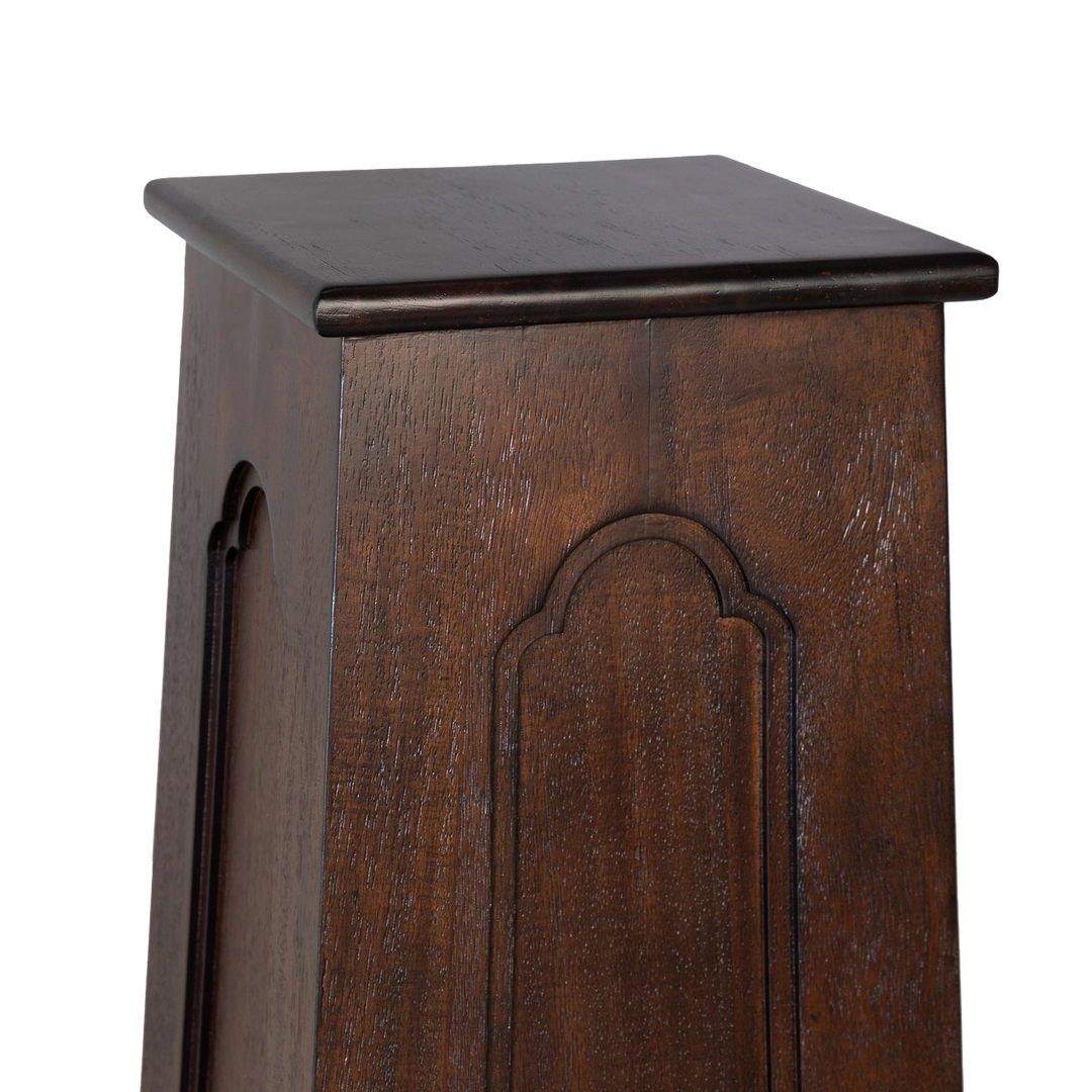 Dark Wood Pedestal
