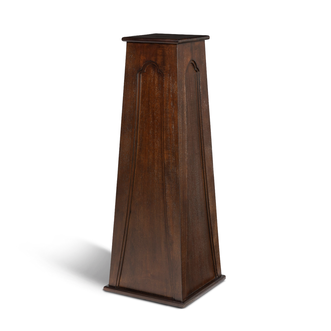 Dark Wood Pedestal
