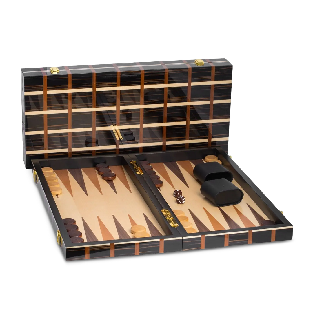 Ebony Backgammon Set