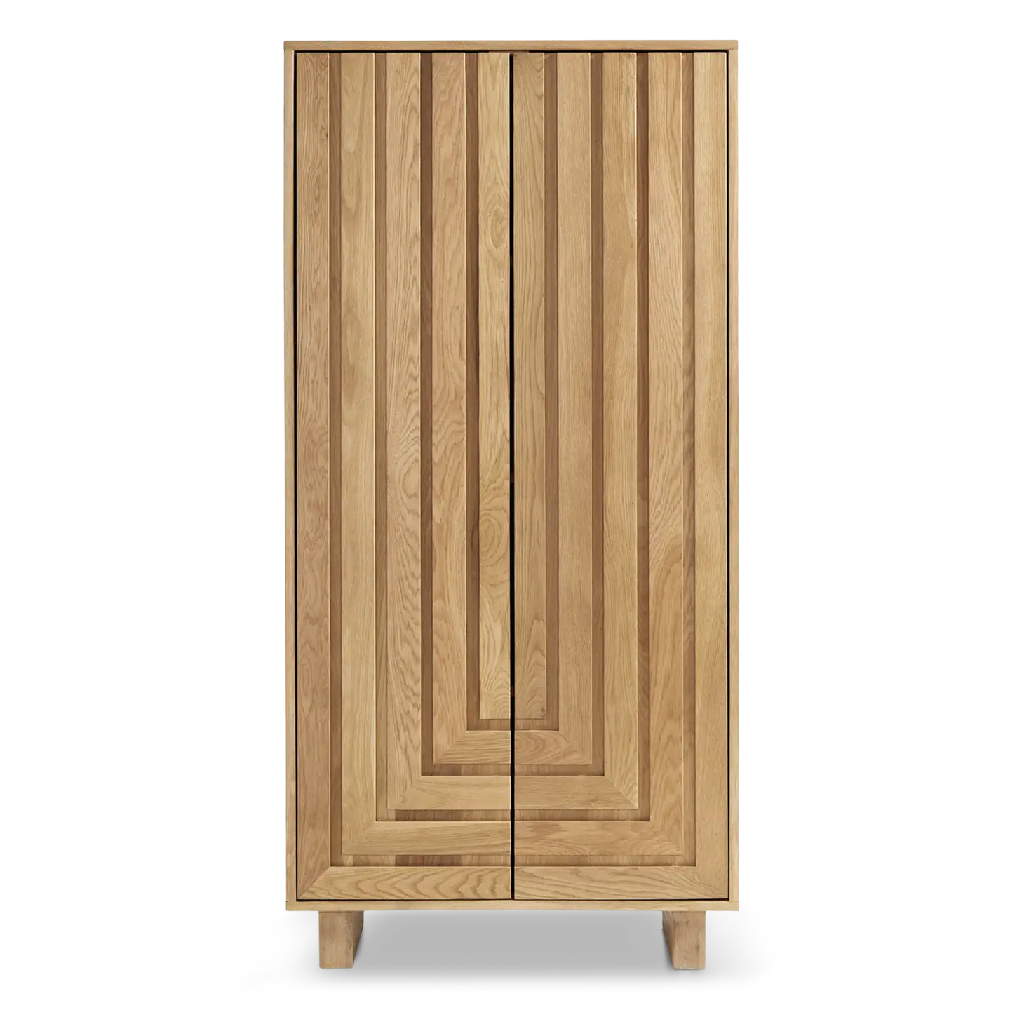 Edgar White Oak Cabinet solid wood geometric details