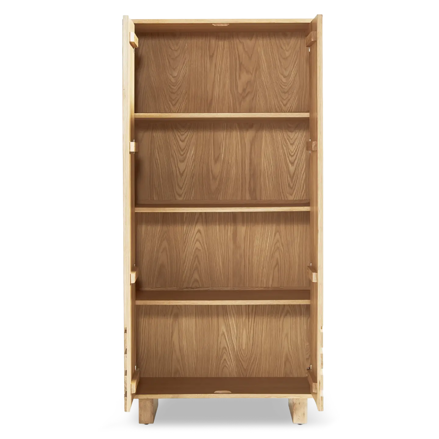 Edgar White Oak Cabinet solid wood geometric details open inside