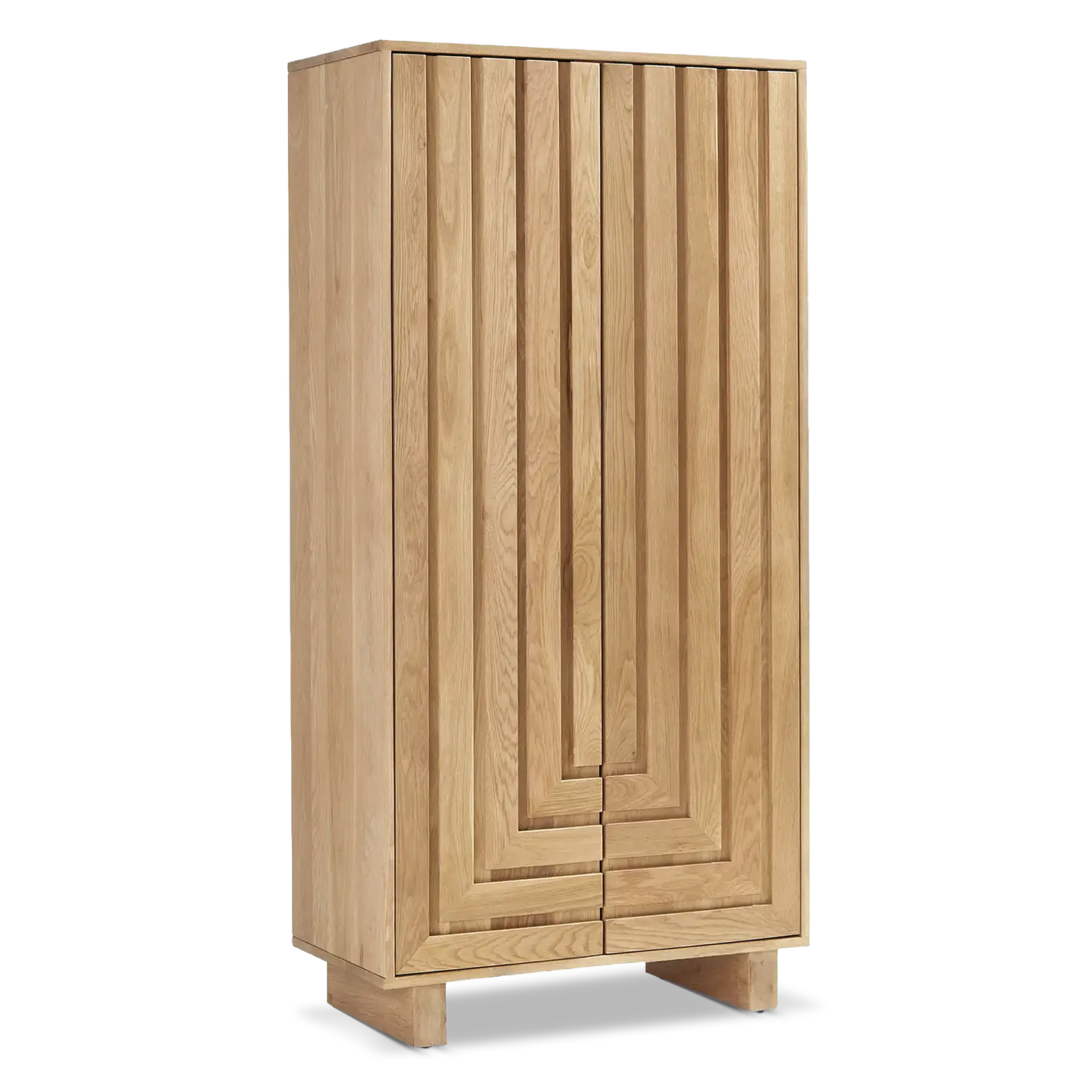 Edgar White Oak Cabinet solid wood geometric details