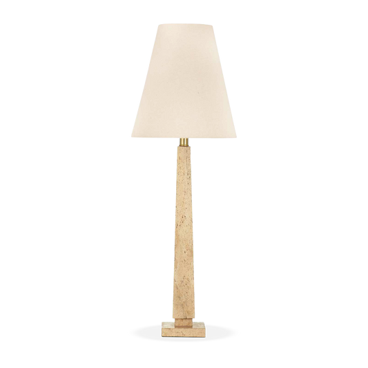 Eli Travertine Bistro Table Lamp
