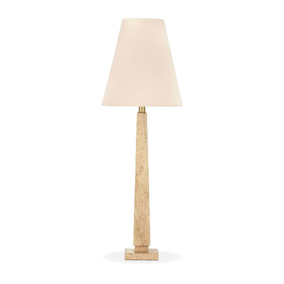 Eli Travertine Bistro Table Lamp