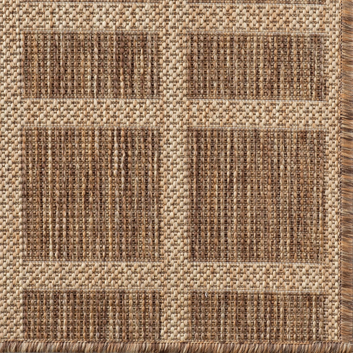 Ellie Outdoor Rug polypropylene geometric pattern serged edge