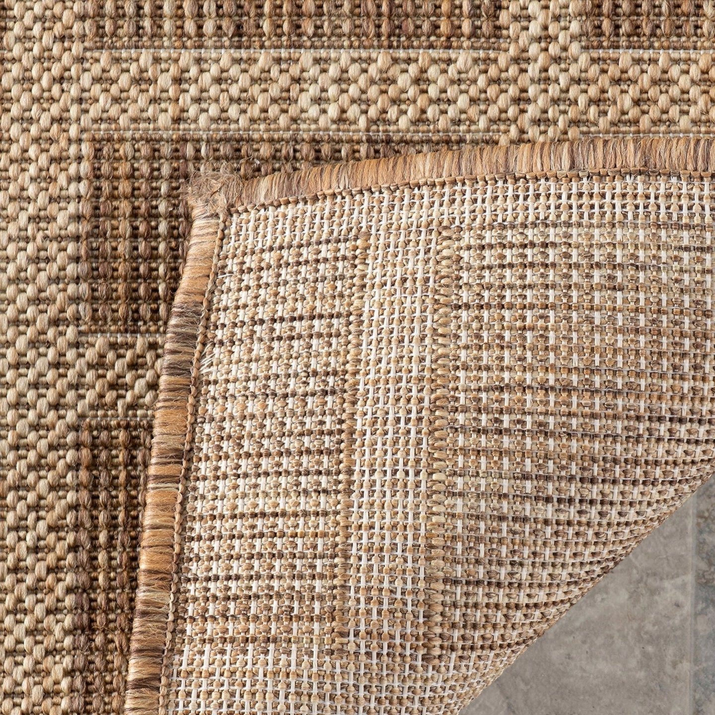 Ellie Outdoor Rug polypropylene geometric pattern underside