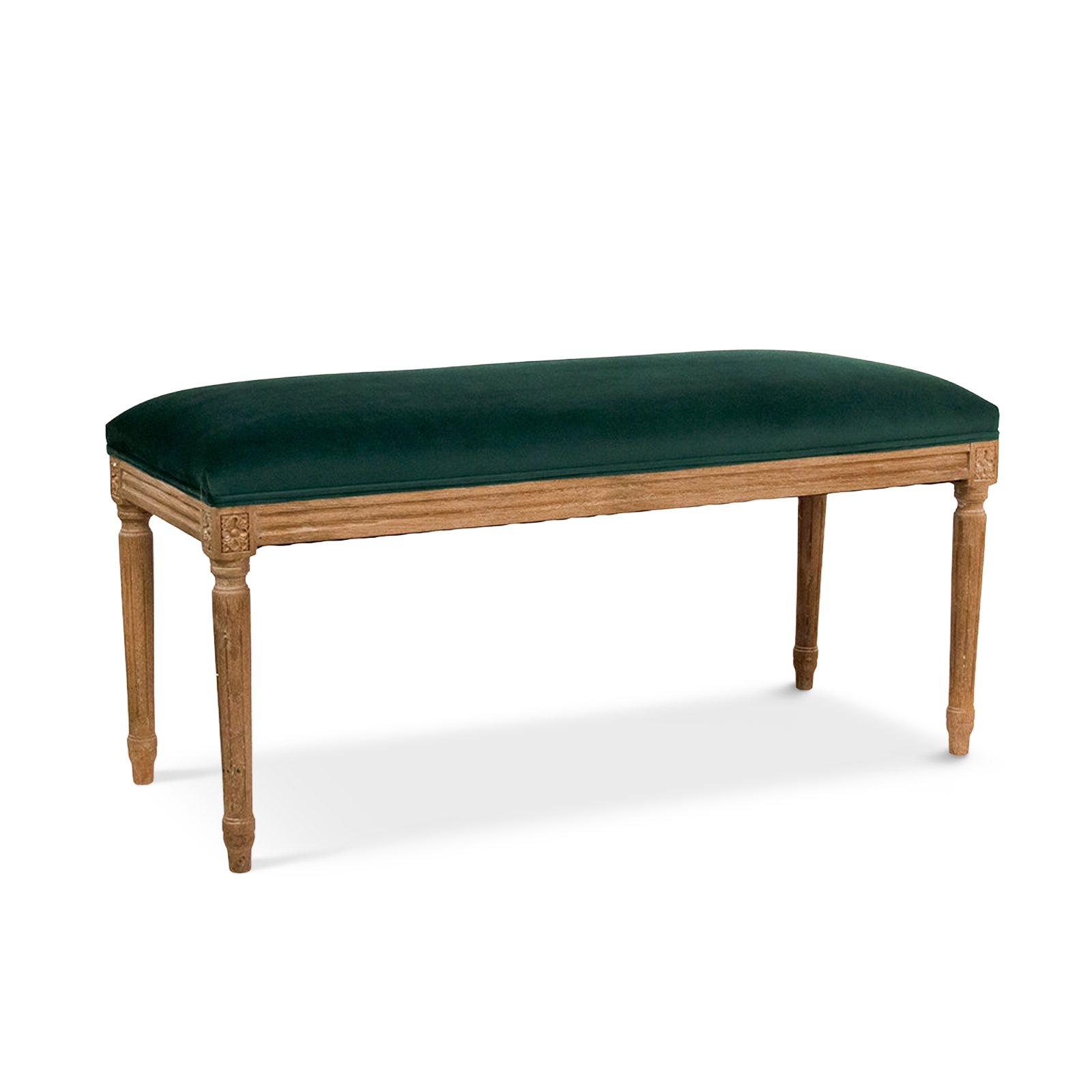 Emily Green Velvet Bench