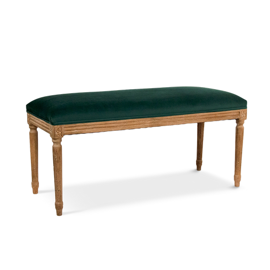 Emily Green Velvet Bench