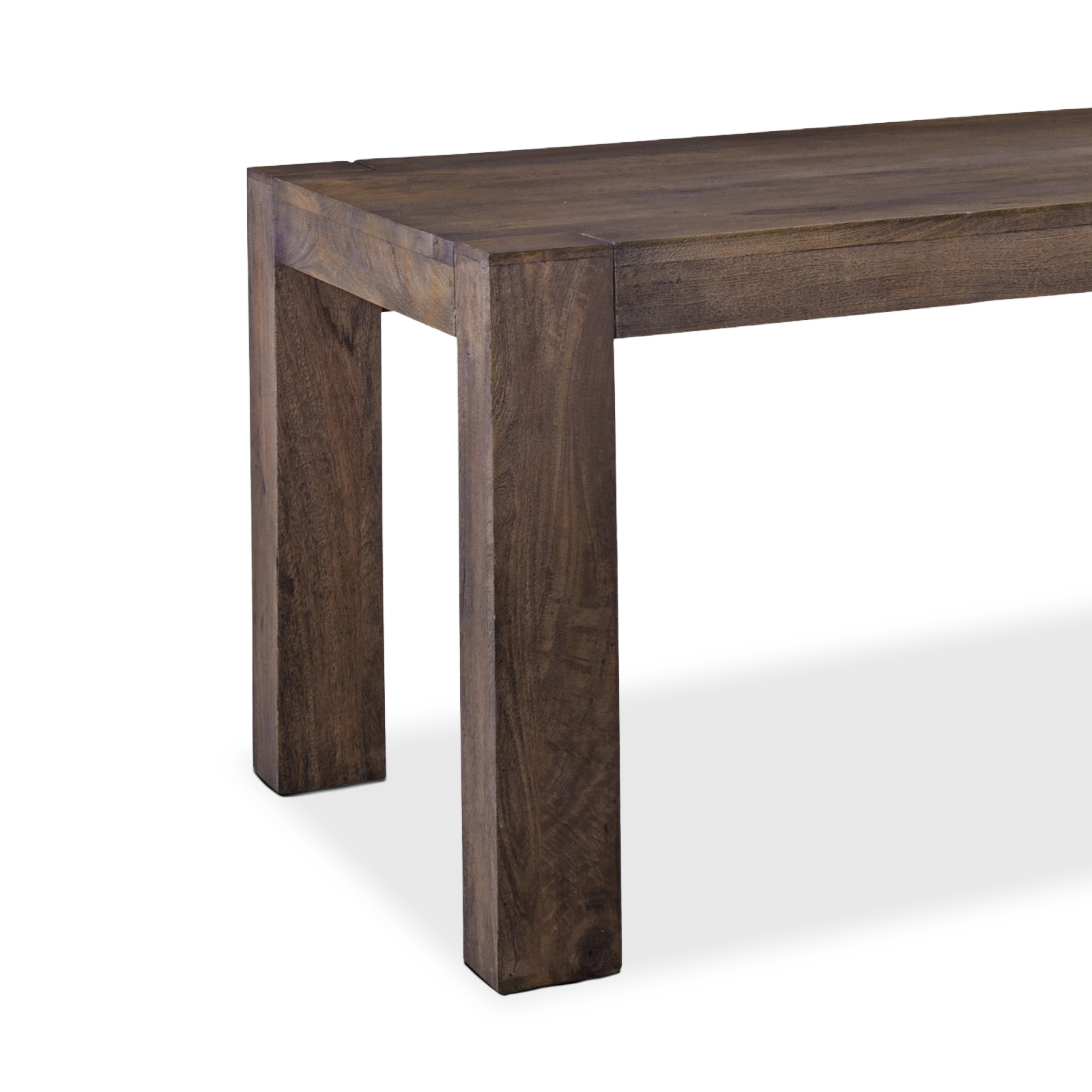 Evan Rectangular Dining Table corner dark wood
