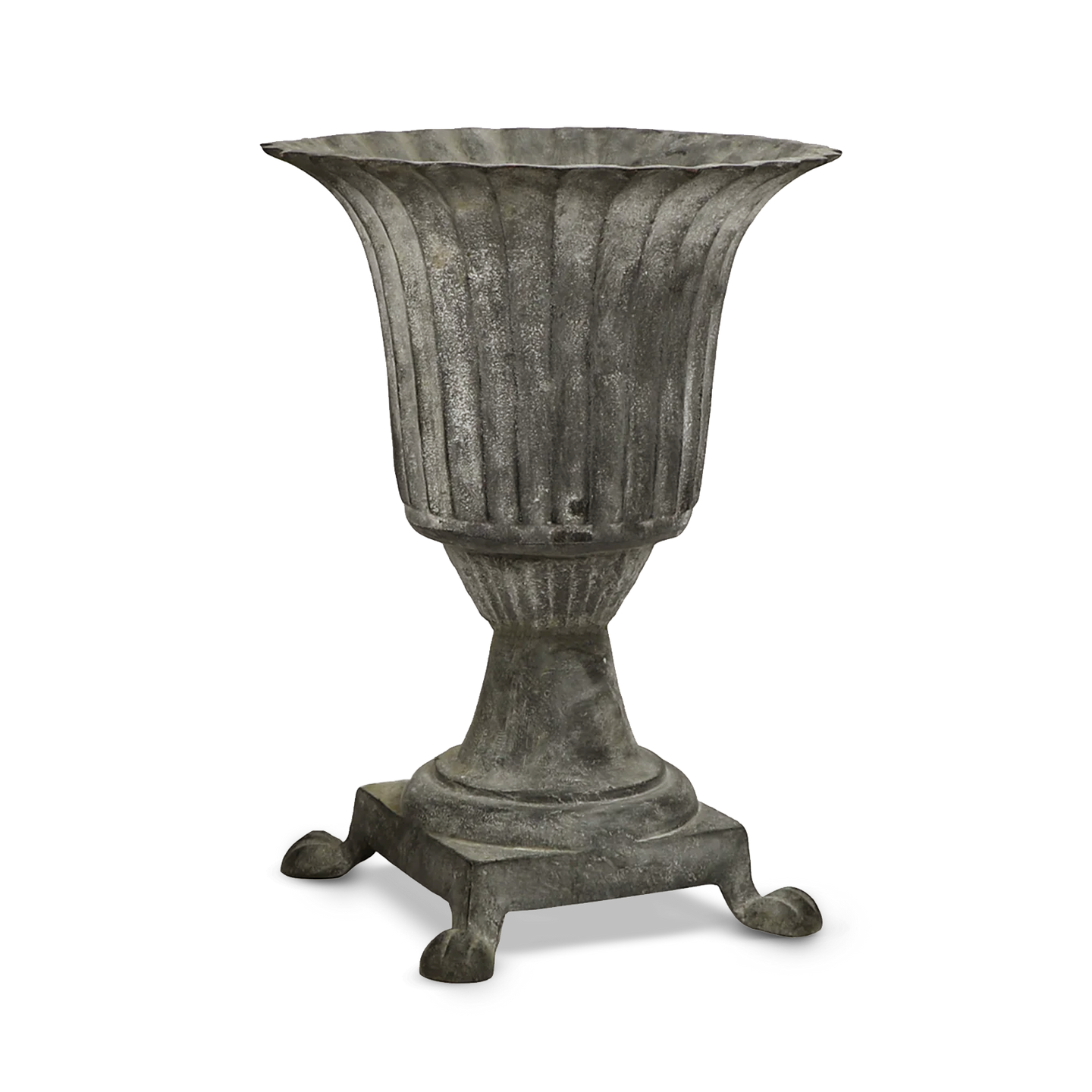 Footed Iron Urn Side
