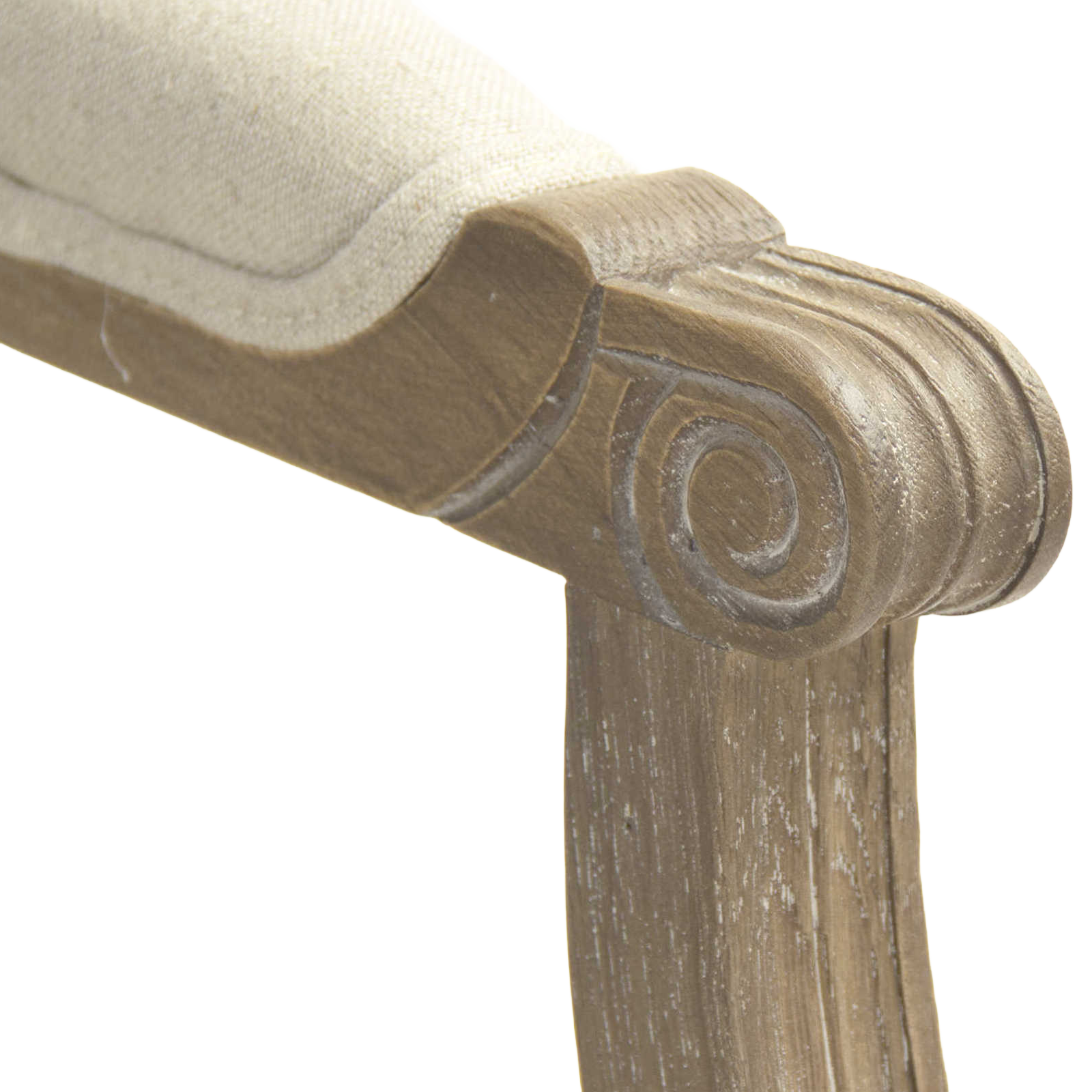 Frederick Cane Back Bench arm limed wood